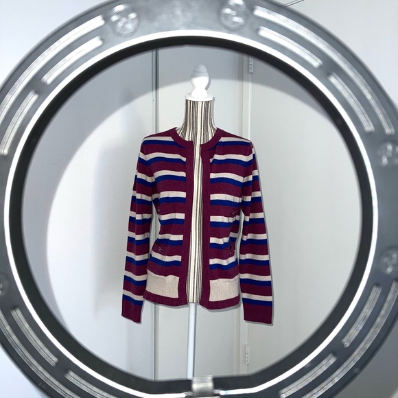 CHANEL Sweaters - CHANEL striped cardigan (Host Pick)